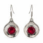 Ruby Dew Drop Earrings - 925 Sterling Silver | Harsh Jewellers