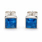 Sapphire Block Studs - 925 Sterling Silver | Harsh Jewellers