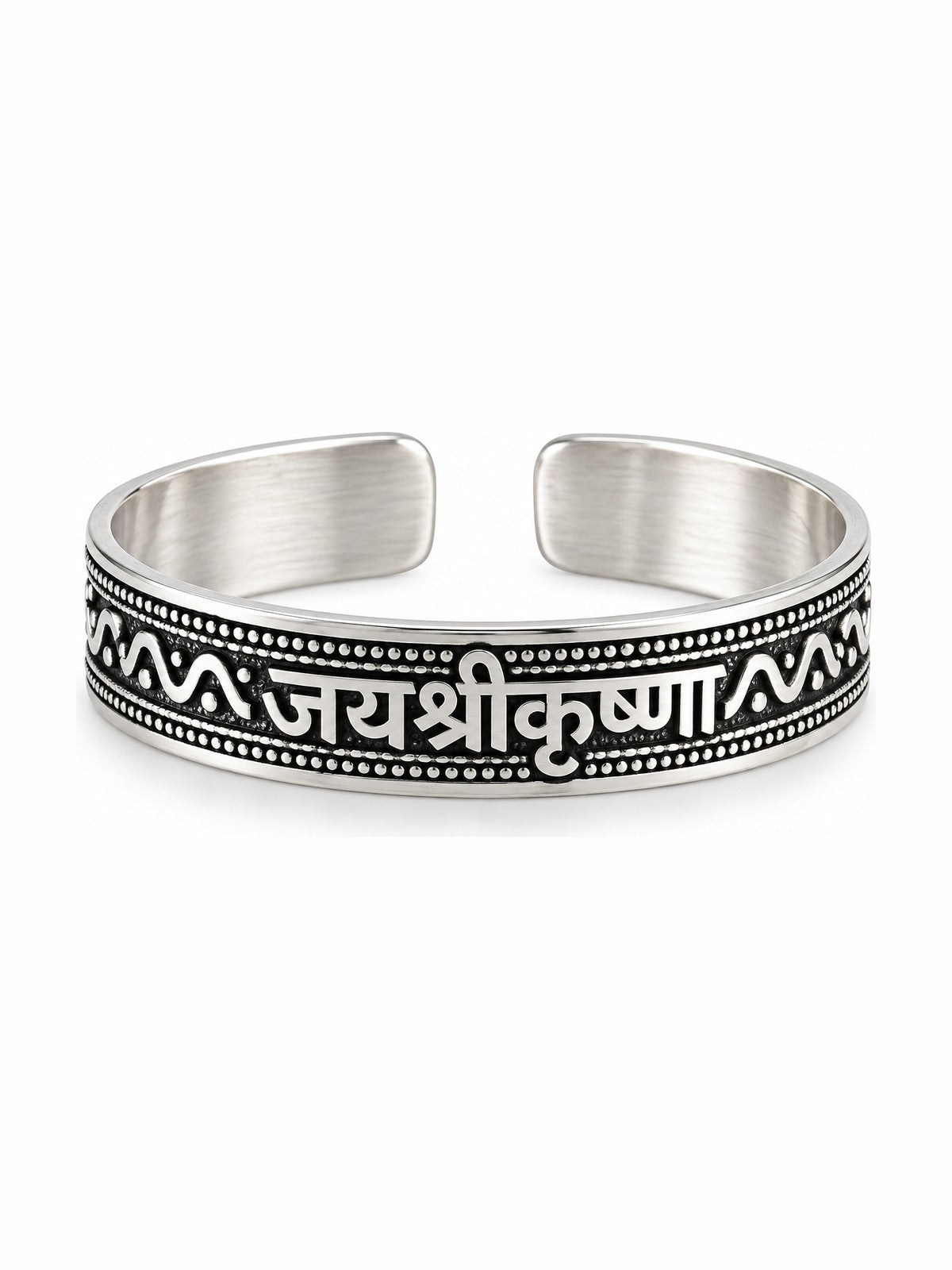 Shri Krishna Mantra Band Ring - 925 Sterling Silver | Harsh Jewellers