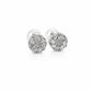 Silver Baguette Cluster Stud Earrings - sterling silver | Harsh Jewellers