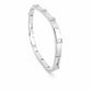 Silver Baguette Stone Kadda Bracelet - sterling silver | Harsh Jewellers