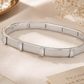 Silver Baguette Stone Kadda Bracelet - sterling silver | Harsh Jewellers