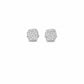 Silver Cluster CZ Stud Earrings - sterling silver | Harsh Jewellers