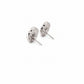 Silver Floral Baguette CZ Stud Earrings - sterling silver | Harsh Jewellers