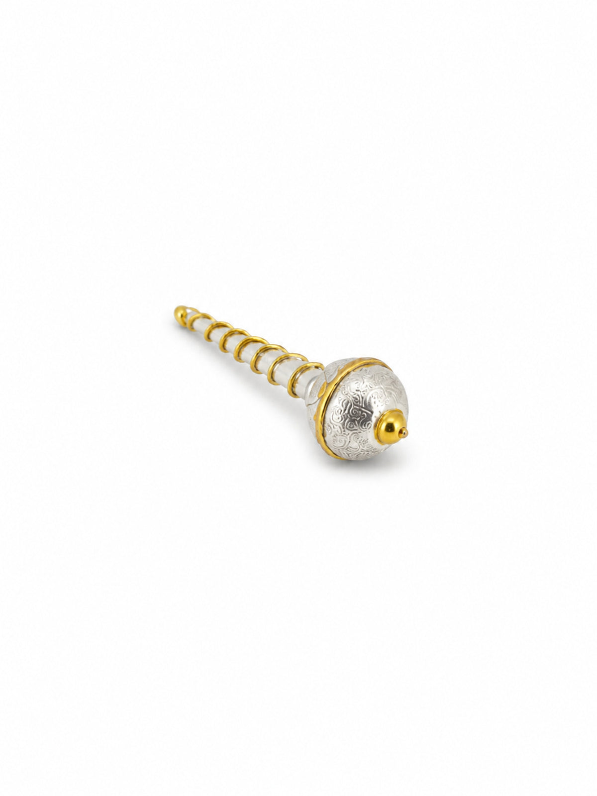 Silver & Gold Ornate Decorative Mace - sterling silver | Harsh Jewellers