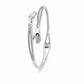 Silver Hand Embrace CZ Bangle - sterling silver | Harsh Jewellers