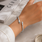 Silver Hand Embrace CZ Bangle - sterling silver | Harsh Jewellers