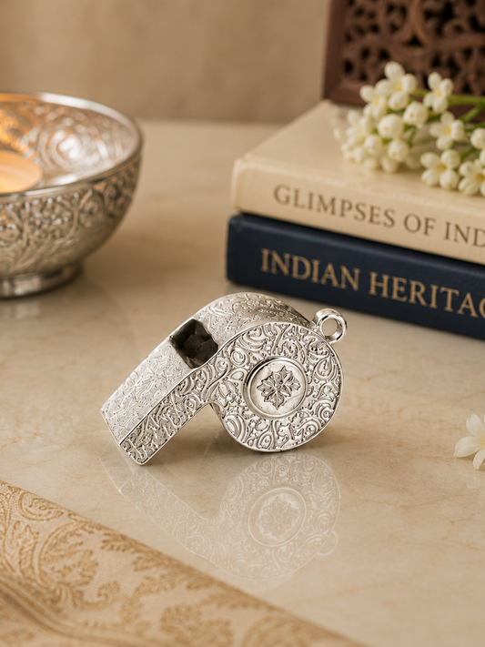 Silver Ornate Whistle - sterling silver | Harsh Jewellers