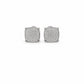 Silver Pavé Square Stud Earrings - sterling silver | Harsh Jewellers