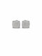 Silver Pavé Square Stud Earrings - sterling silver | Harsh Jewellers