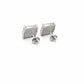 Silver Pavé Square Stud Earrings - sterling silver | Harsh Jewellers