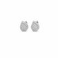 Silver Teardrop Pavé Stud Earrings - sterling silver | Harsh Jewellers