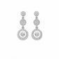 Silver Triple-Circle Drop Earrings - sterling silver | Harsh Jewellers