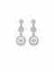 Silver Triple-Circle Drop Earrings - sterling silver | Harsh Jewellers