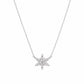 Snowflake Crystal Chain Pendant - 925 Sterling Silver | Harsh Jewellers