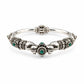 Sphere & Emerald Bangle - 925 Sterling Silver | Harsh Jewellers