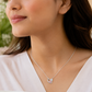 Sweetheart Double Heart Silver Chain Pendant - 925 Sterling Silver | Harsh Jewellers