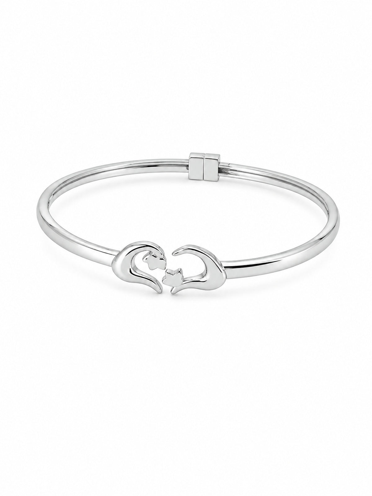 Twin Swan Silver Kada - sterling silver | Harsh Jewellers