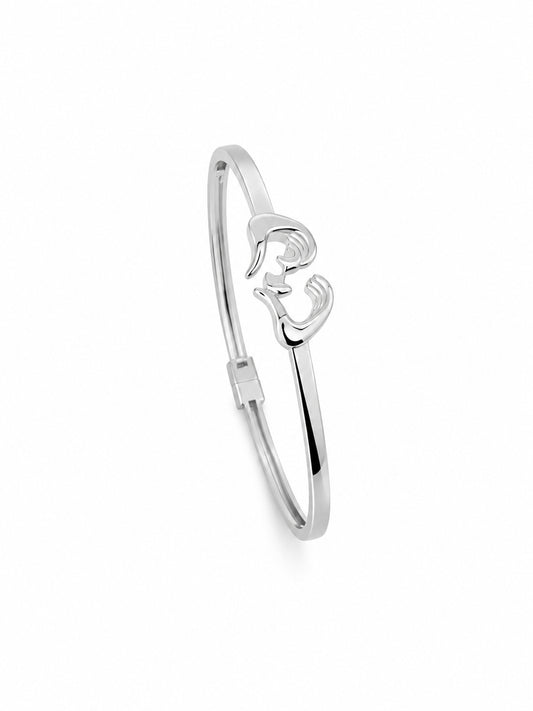 Twin Swan Silver Kada - sterling silver | Harsh Jewellers