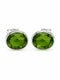 Verdant Oval Studs - 925 Sterling Silver | Harsh Jewellers