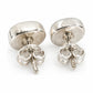 Verdant Oval Studs - 925 Sterling Silver | Harsh Jewellers