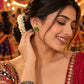Model wearing Verdant Oval Studs in 925 sterling silver | Harsh Jewellers